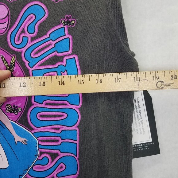 Junk Food T-shirt XS Disney Alice In Wonderland Curiouser Indie Sleeze Grung NEW - Picture 15 of 15